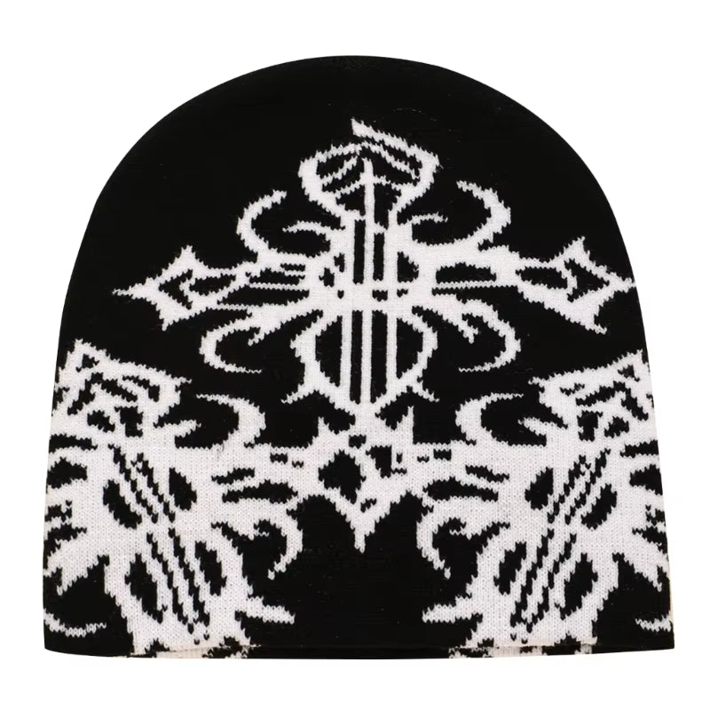 Q0KE Slouchy Cotton Winter Warm Skull Cap Knitted Beanie Y2K Accessories Unisex Skull Cap Ski Cycling Outdoor