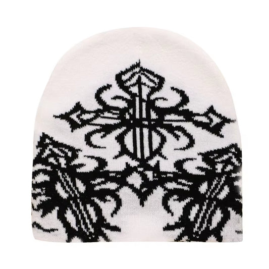 Q0KE Slouchy Cotton Winter Warm Skull Cap Knitted Beanie Y2K Accessories Unisex Skull Cap Ski Cycling Outdoor