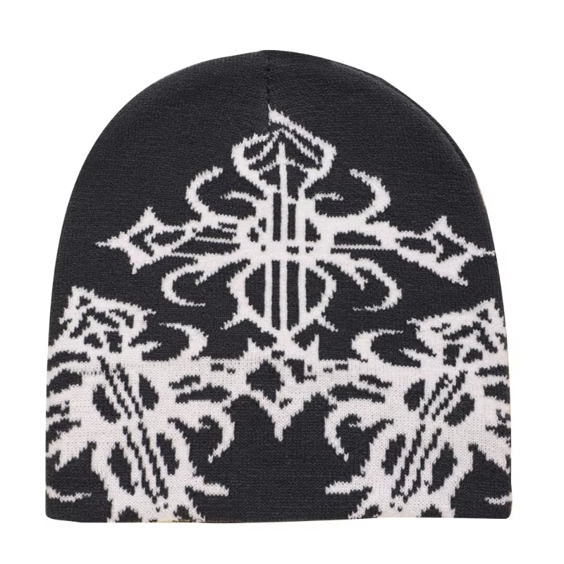 Q0KE Slouchy Cotton Winter Warm Skull Cap Knitted Beanie Y2K Accessories Unisex Skull Cap Ski Cycling Outdoor