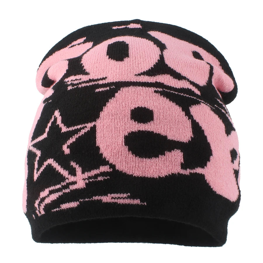 New Winter Beanie Hat Women Men Fashion Hip-Hop Cap Letter Paragraph Knitted Warm Skullies Beanies Outdoor Ski Caps Bonnet