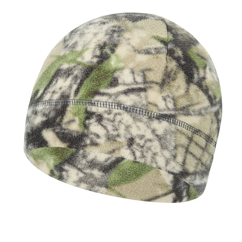 Camouflage Beanie Hat Soft Polar Fleece Caps for Autumn Winter Men Outdoor Keep Warm Ear Protected Melon Street Cap Women Hats