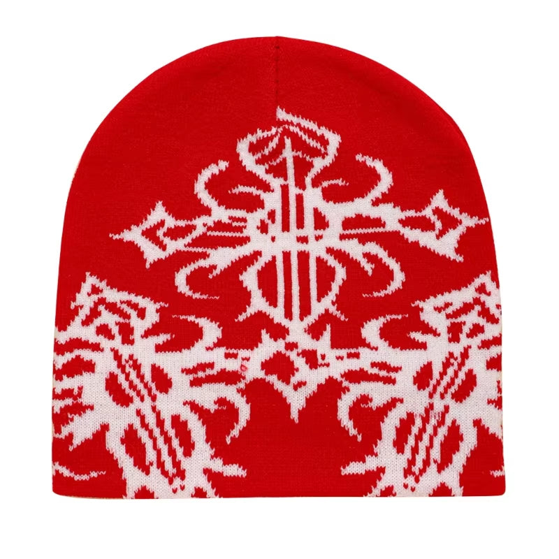 Q0KE Slouchy Cotton Winter Warm Skull Cap Knitted Beanie Y2K Accessories Unisex Skull Cap Ski Cycling Outdoor